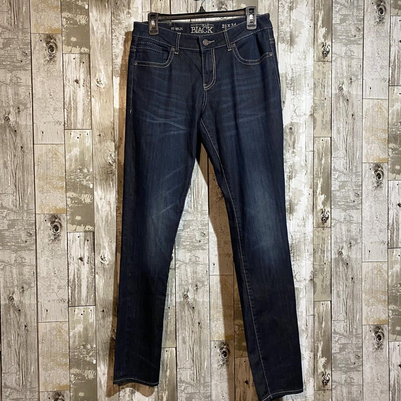 Buckle Black Skinny Jeans Size 28x34 Dark wash - Depop