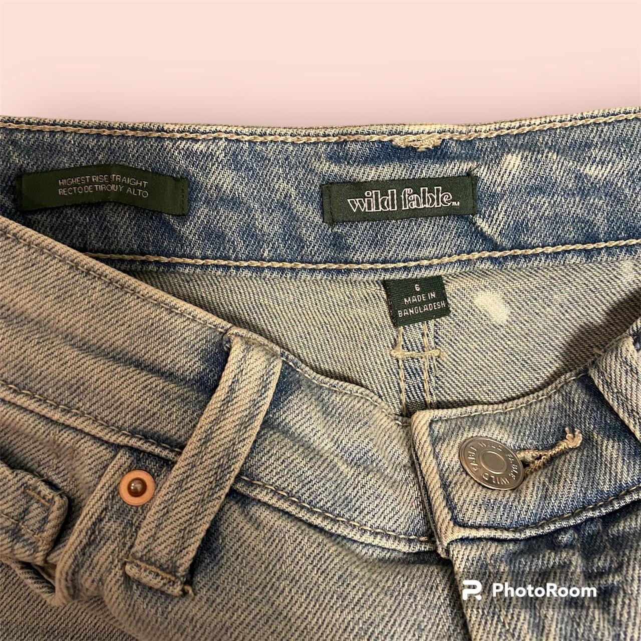 high rise straight jeans - size: 6 - brand: wild - Depop