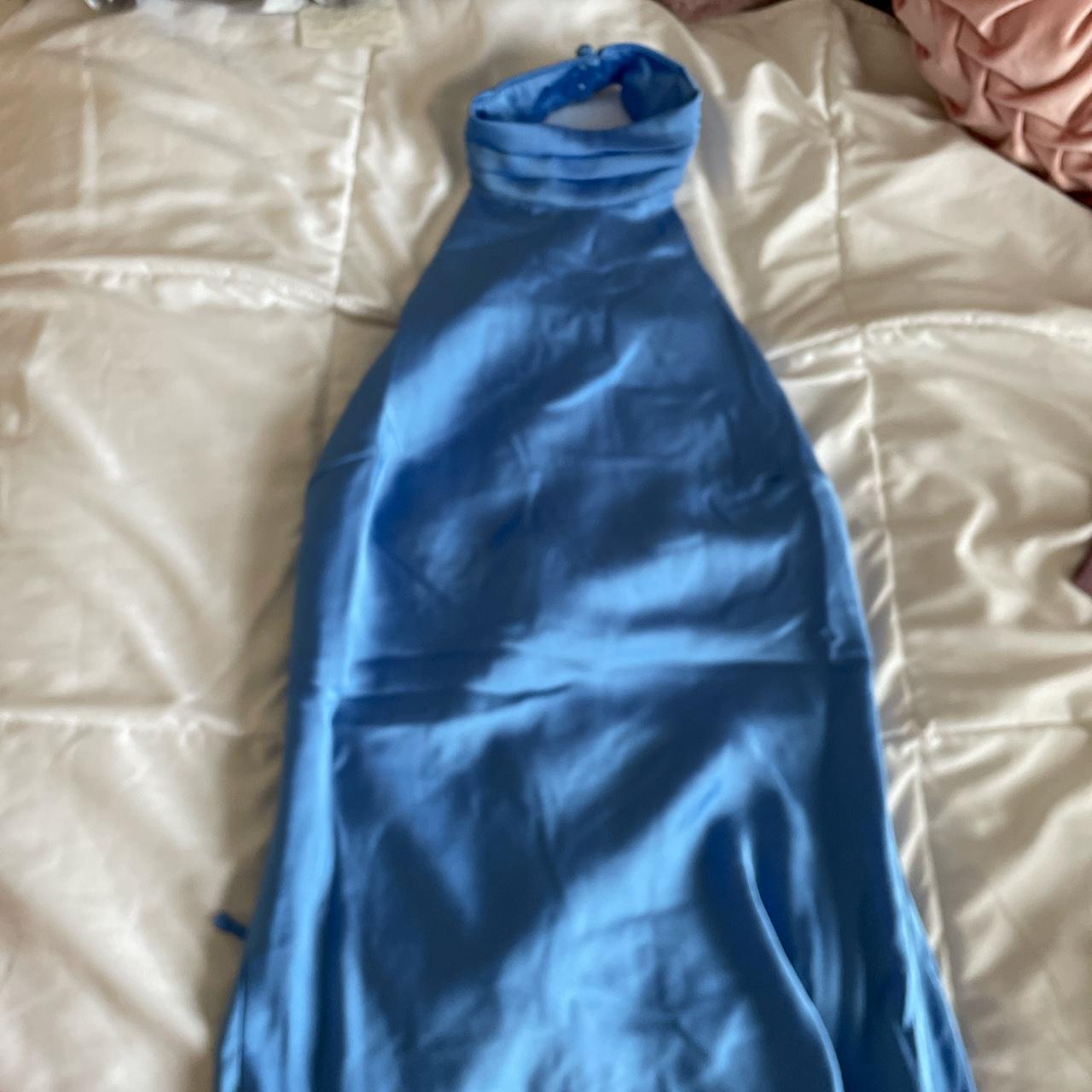princess polly blue satin mini dress size us 2 Depop
