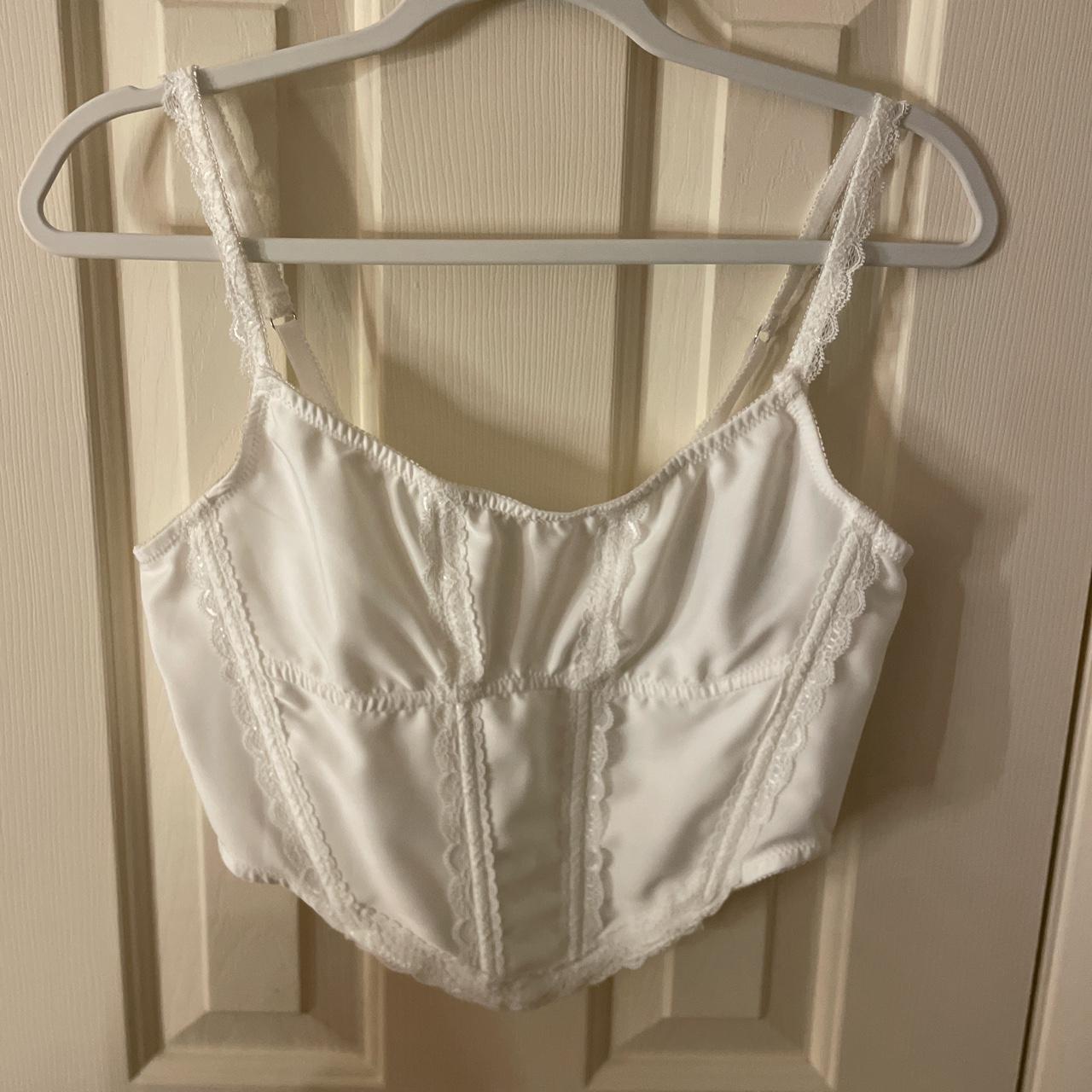 pacsun, Kendall and Kylie corset top White lace - Depop