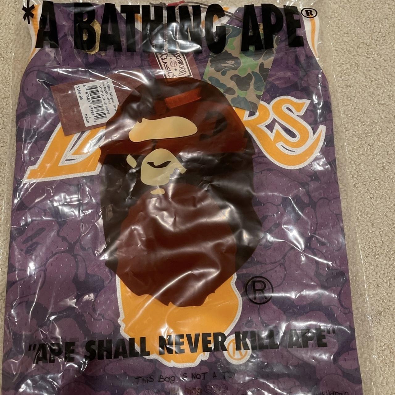 Bape Lakers jersey sz L message me #bape #basketball - Depop