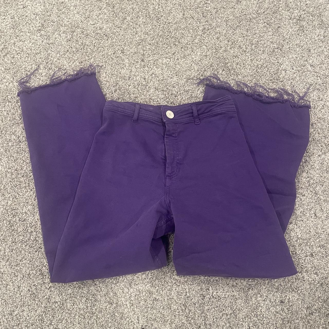 Zara Women's Purple Jeans | Depop