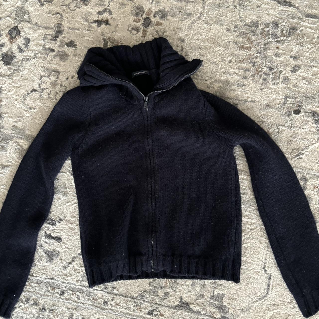 Brandy Melville knit zip up Size:small I only sell... - Depop