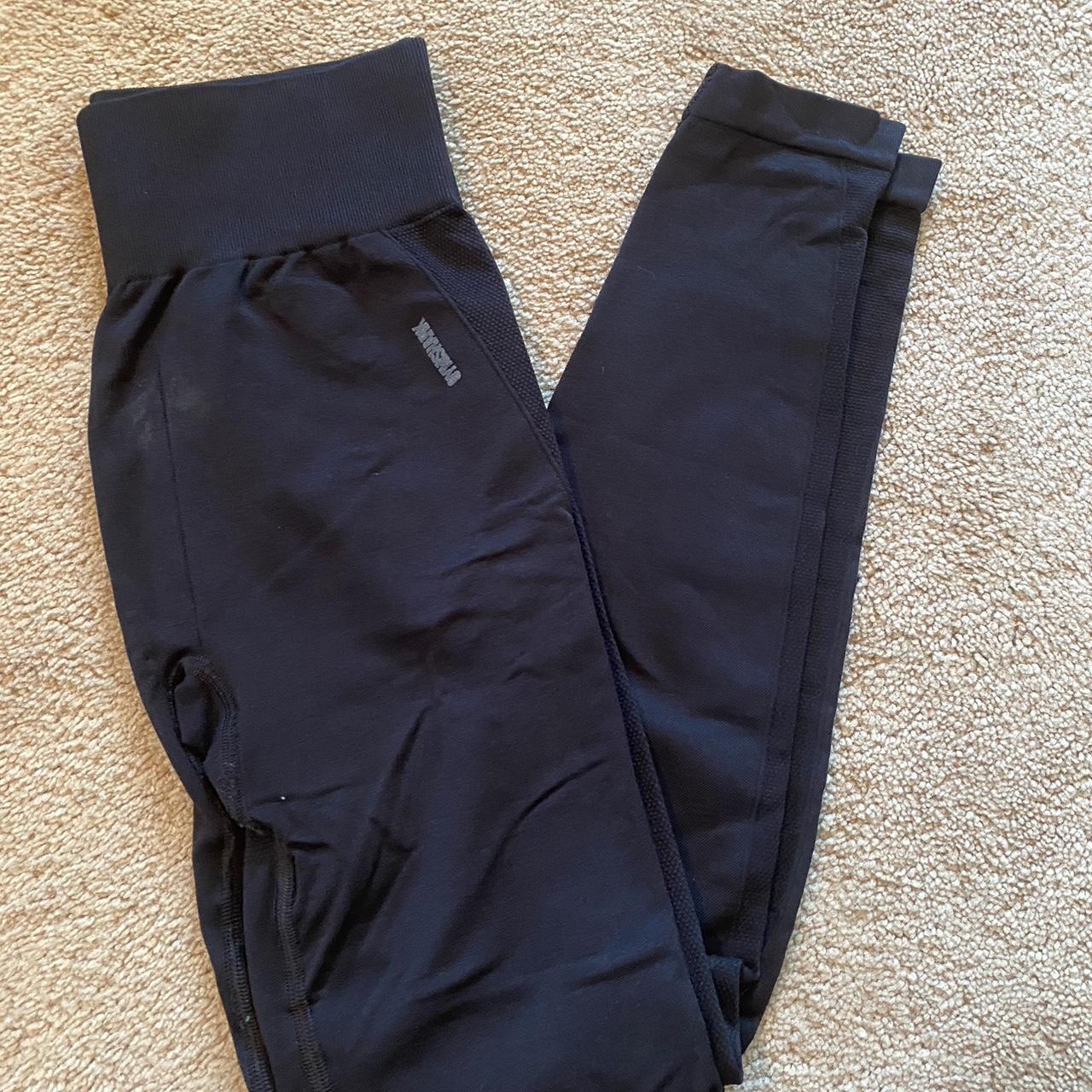 Black Gymshark leggings with booty contour - written... - Depop