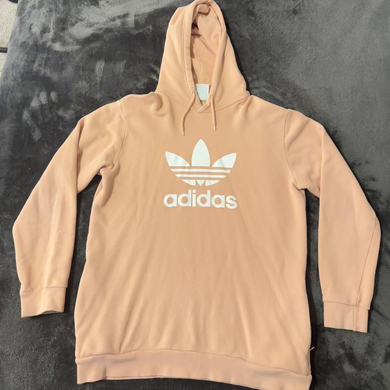 Adidas Salmon Colored pullover hoodie with zipper