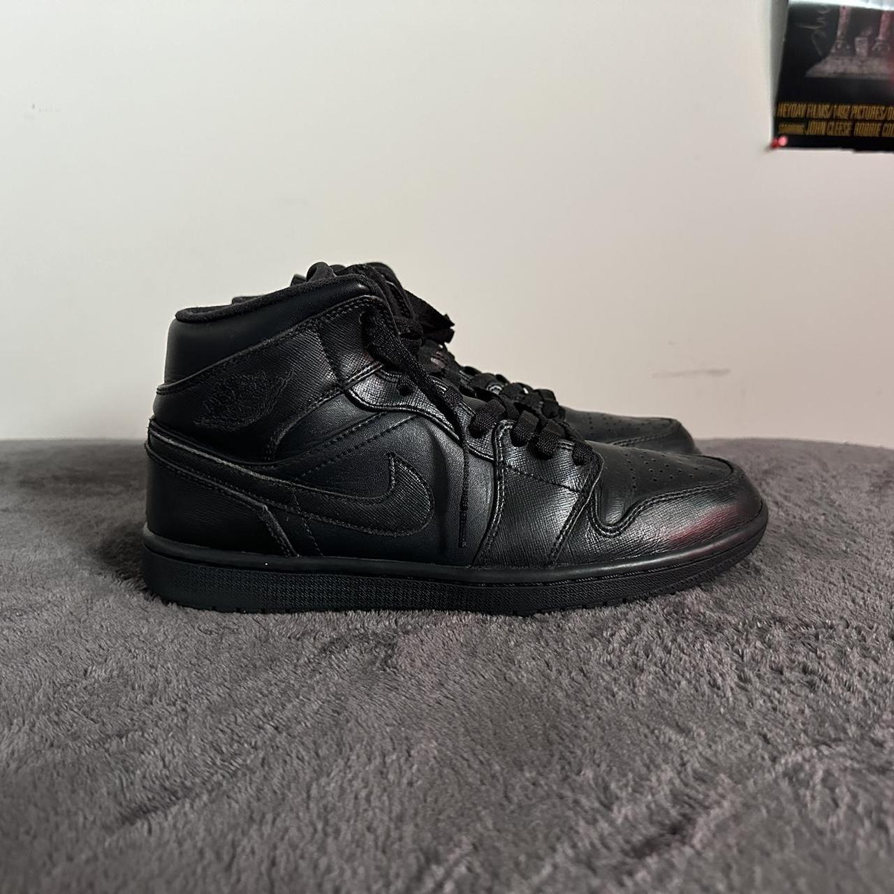 Jordan Mid all black size #jordan Depop