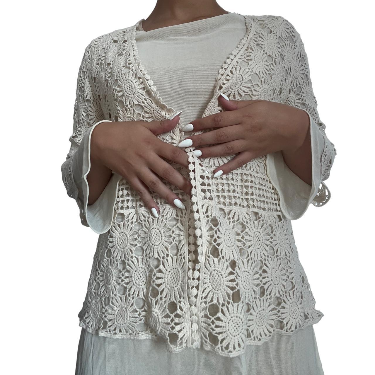 Floral Crochet Cardigan cute cottagecore Depop