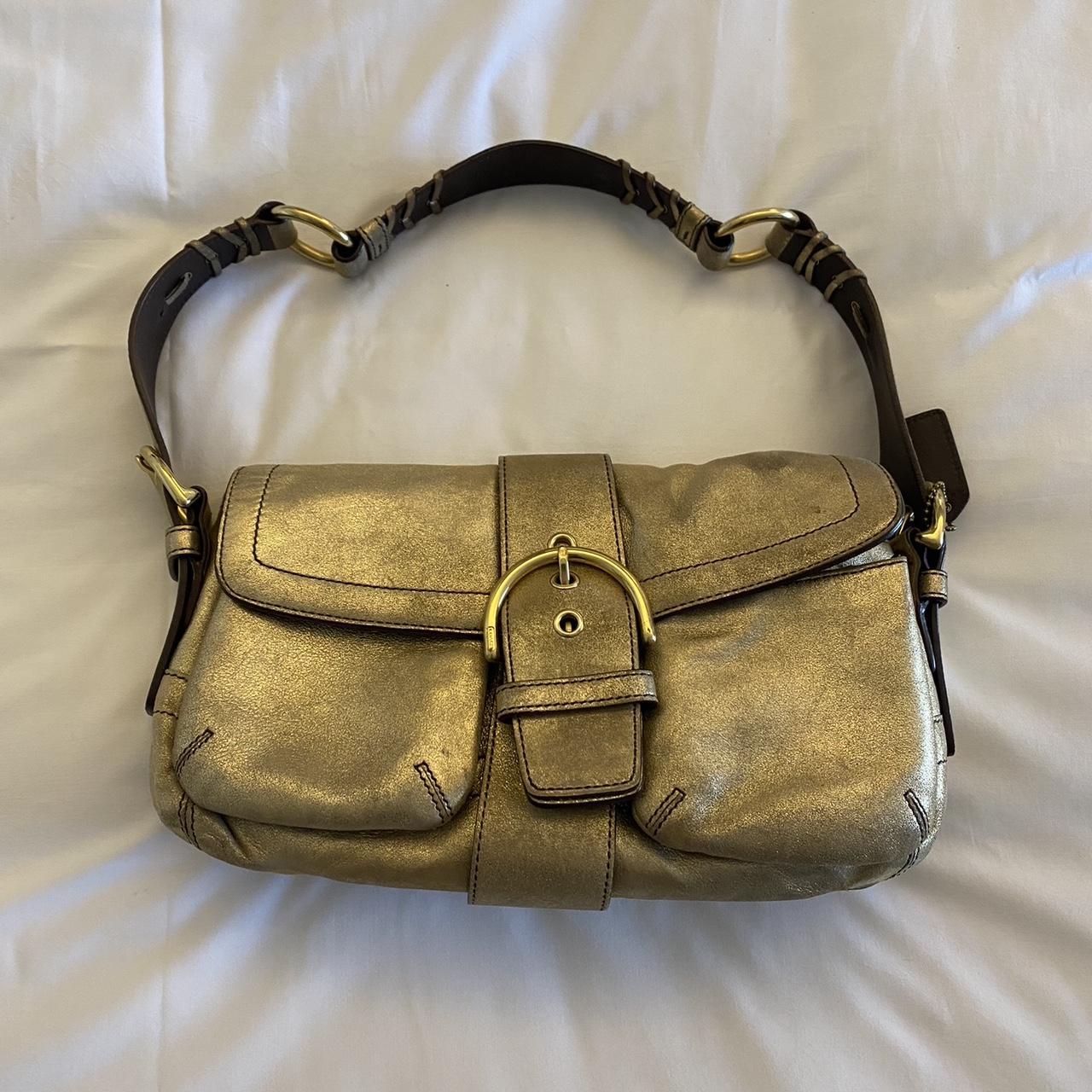 LIMITED EDITION VINTAGE GOLD COACH BAG Super Depop