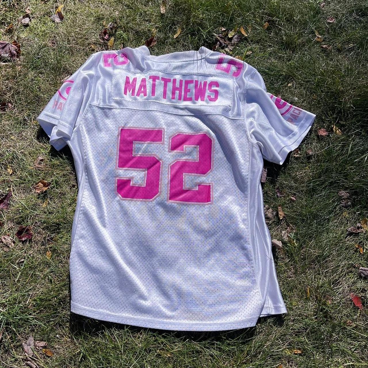 Reebok, Tops, Green Bay Packers Clay Matthews Pink Jersey