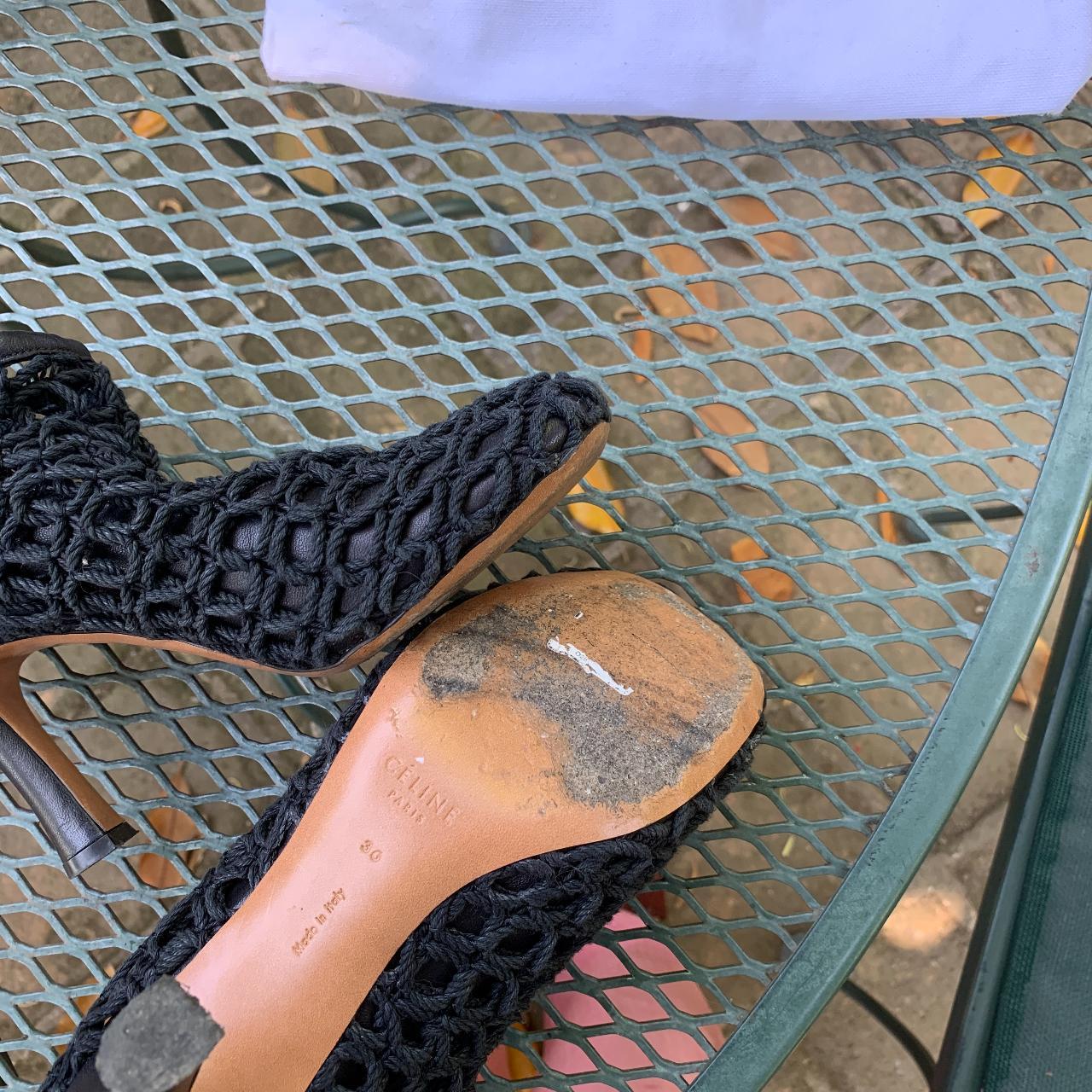 Céline Black Glove Mesh heels Boots 36 Celine Black - Depop