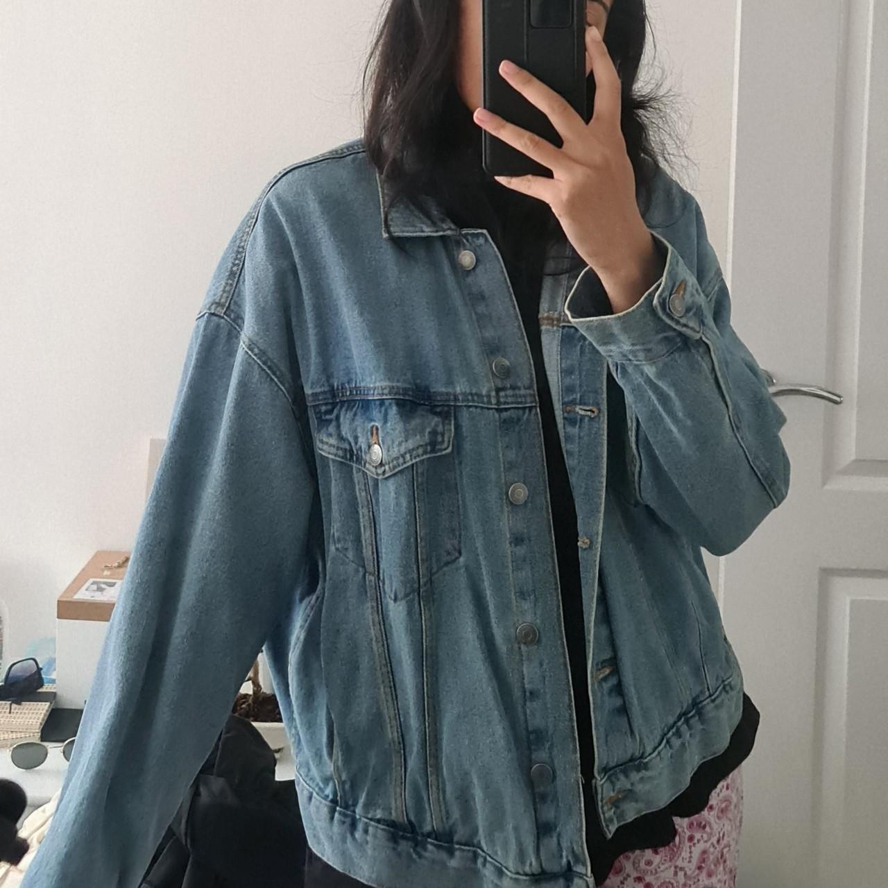 Pull and Bear denim jacket Vintage style In good... - Depop