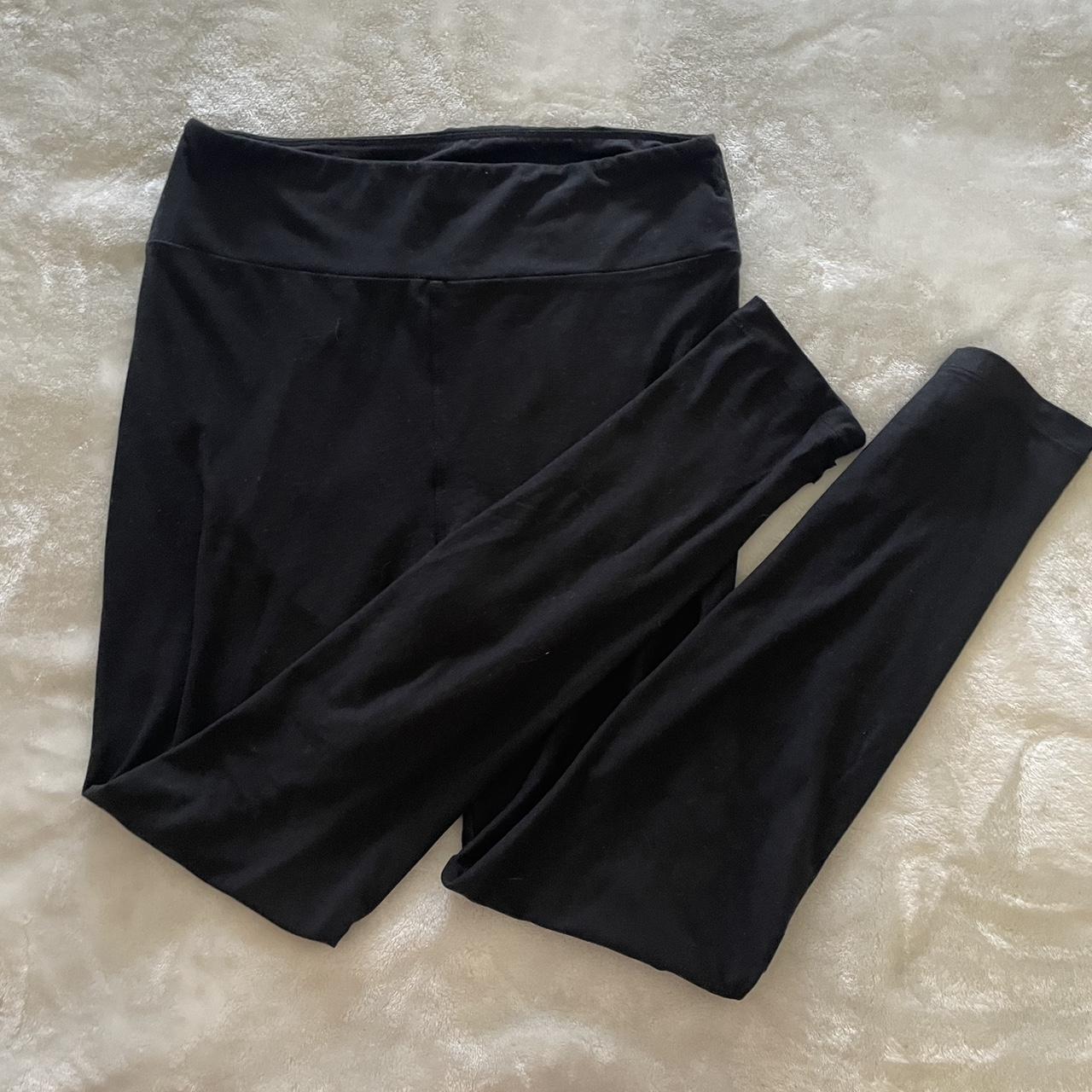 Lularoe black leggings one size stretchy - Depop