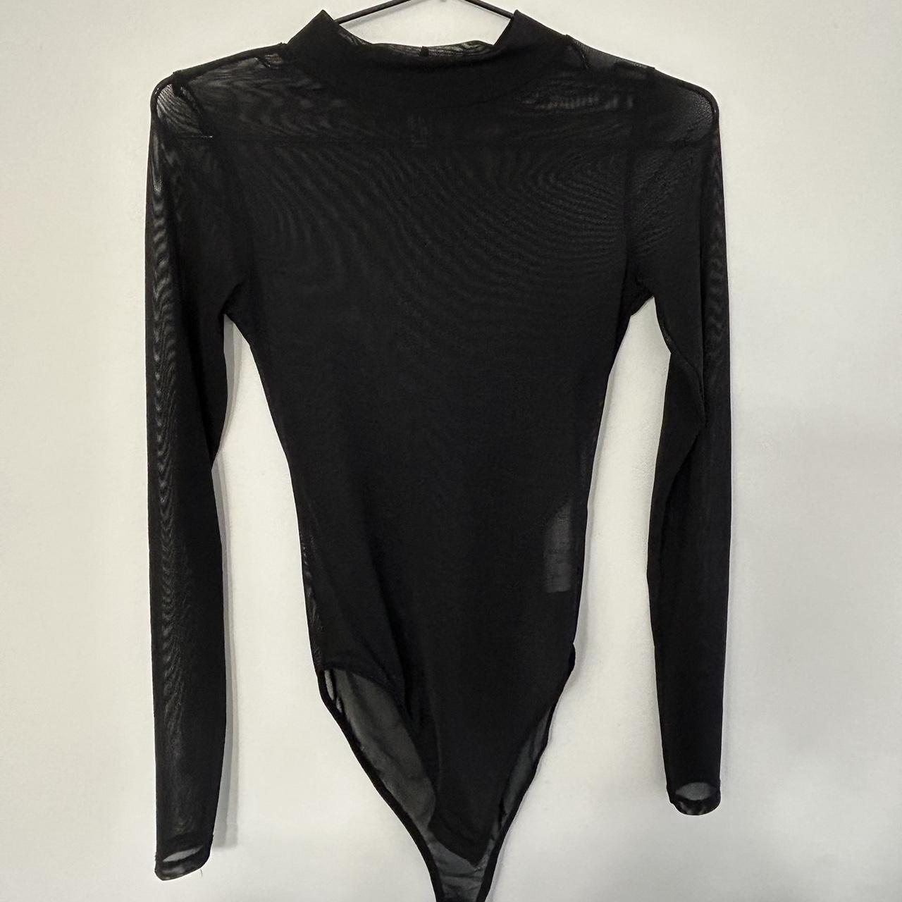 New Look long sleeved mesh body in black