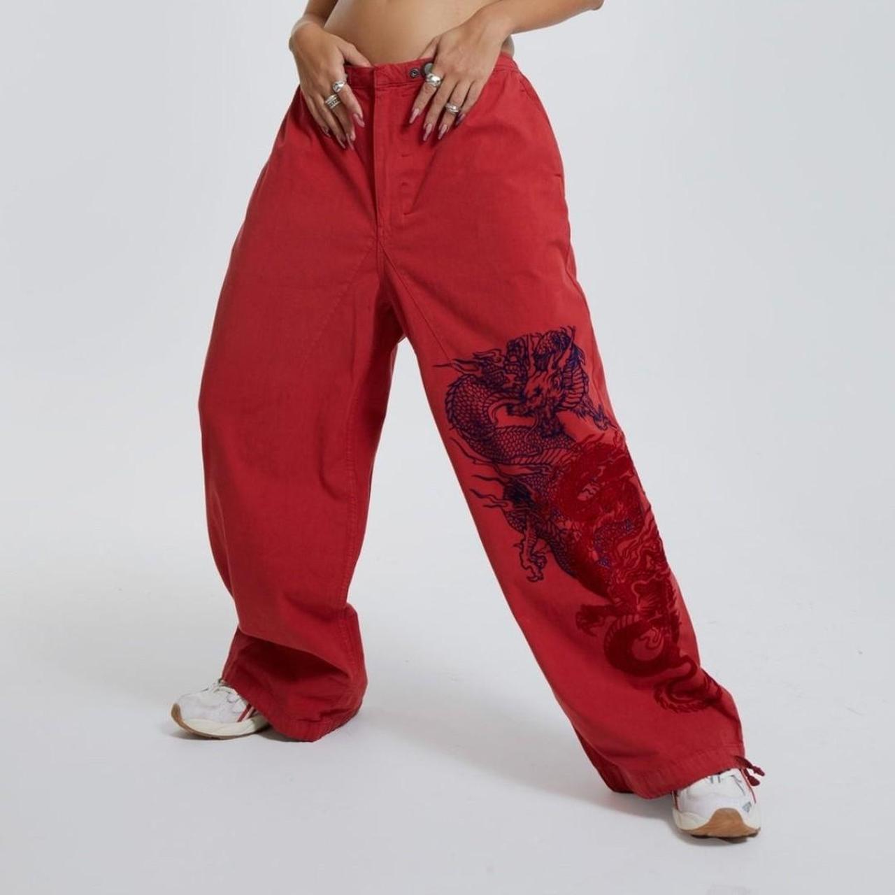 Jaded London Women's Red Joggerstracksuits Depop