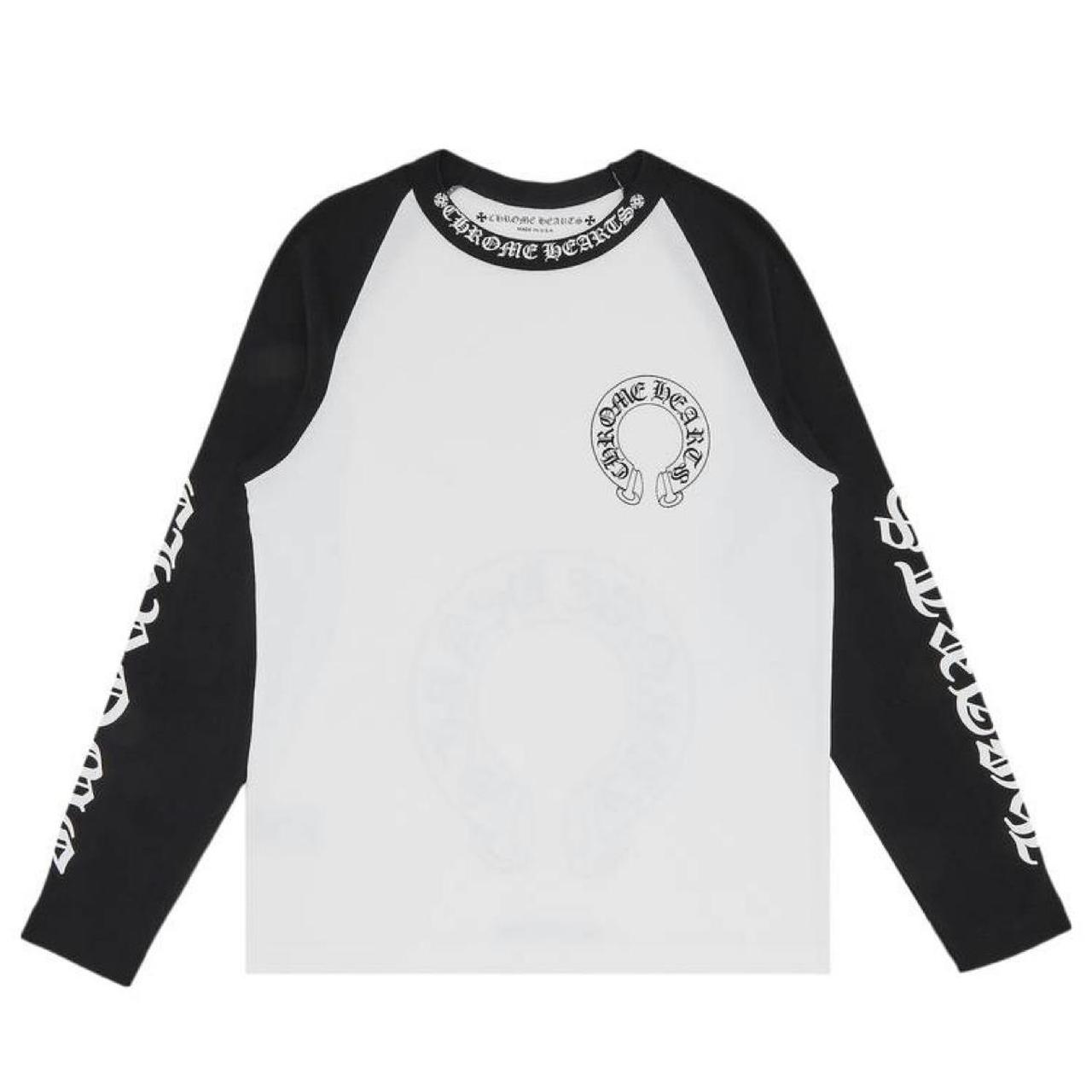 【Chrome Hearts】Neck Logo Horse Shoe T-Shirt★半袖Tシャツ クロムハーツ USAフラッグ トリプルクロスロゴ 半袖Tシャツ