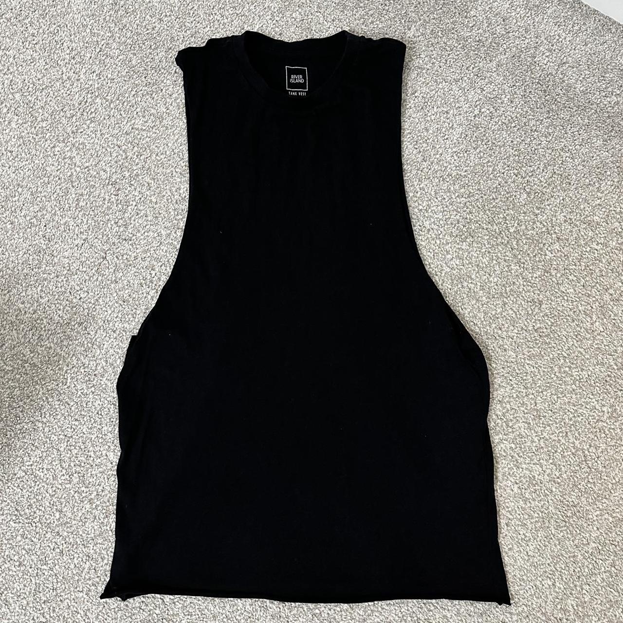 River Island Men's Black Vest Depop