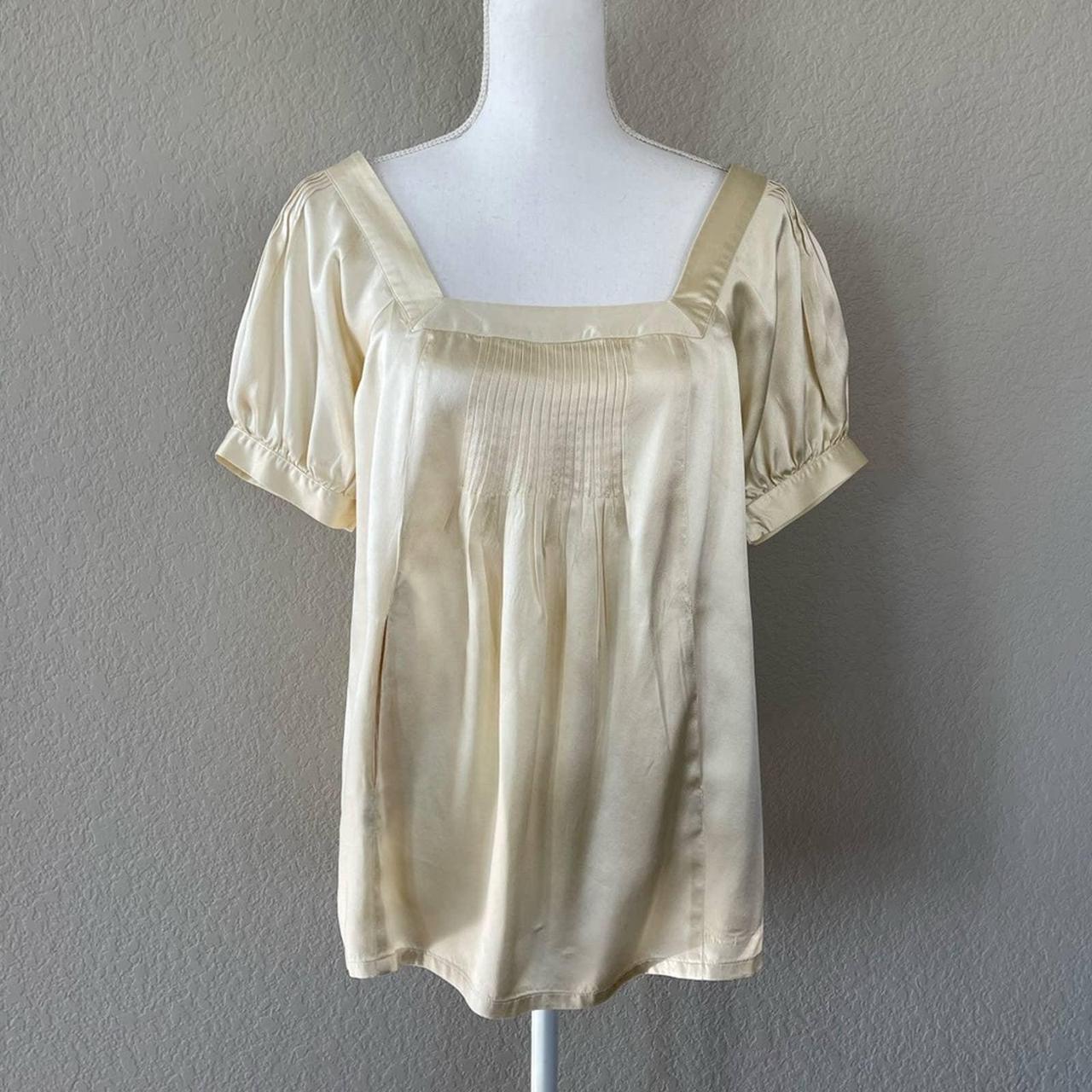 Laundry Shelli Segal 100 Silk Square Neck Blouse.... Depop