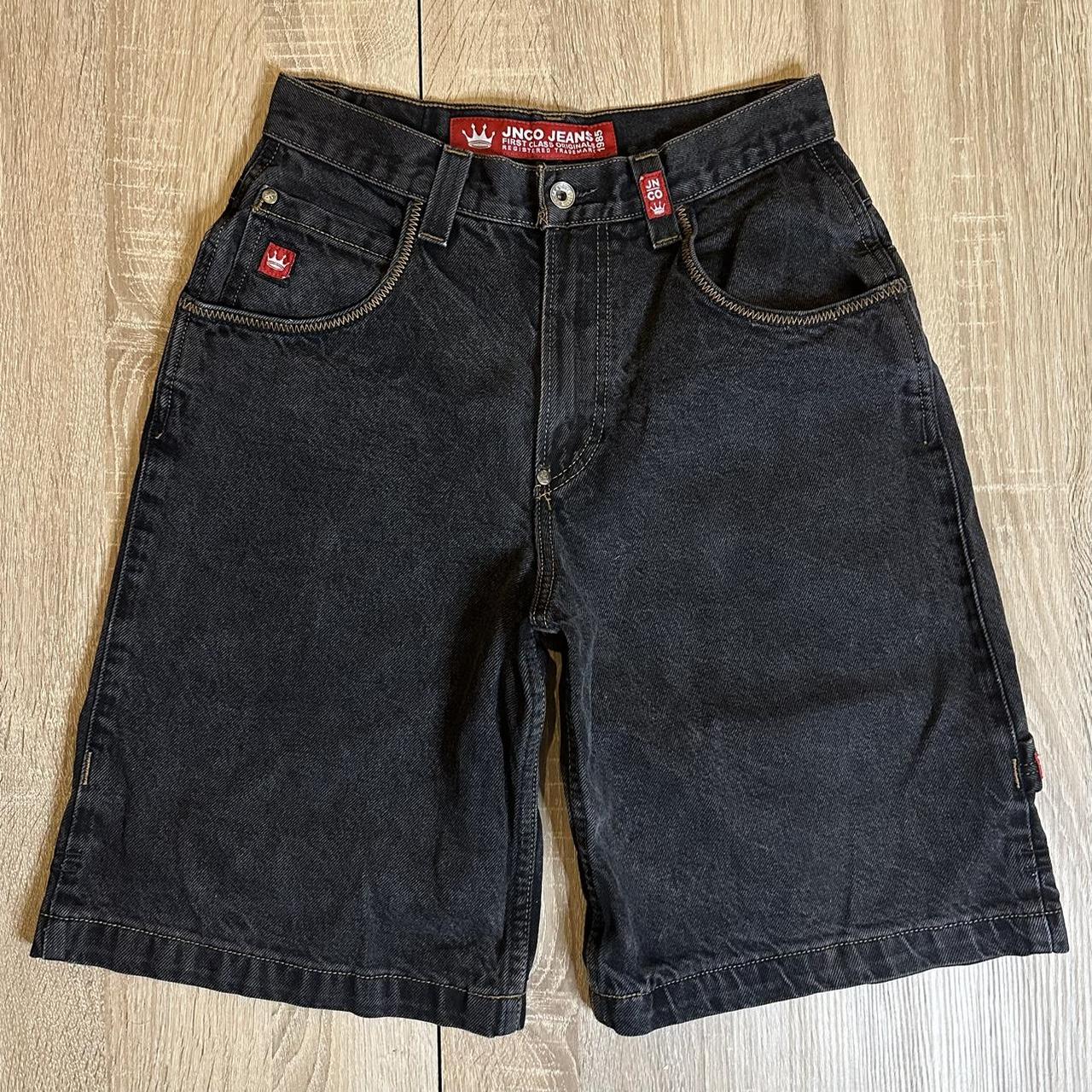 JNCO Men's Black Shorts | Depop