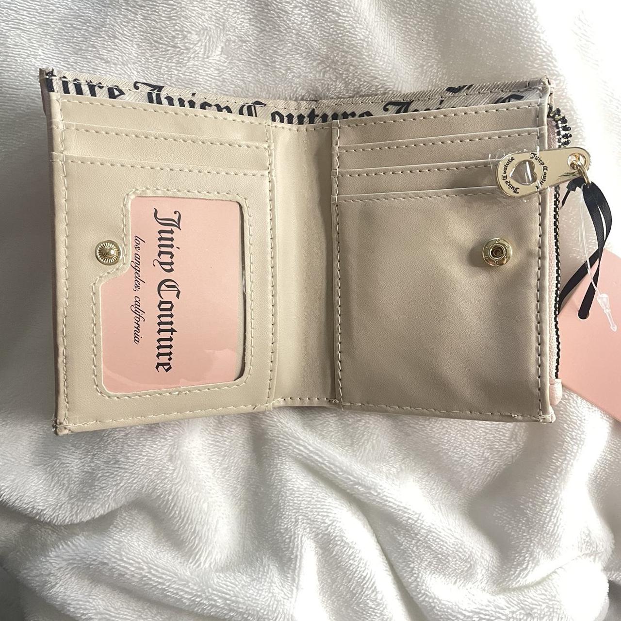 Pink juicy couture wallet with hot pink pattern... - Depop