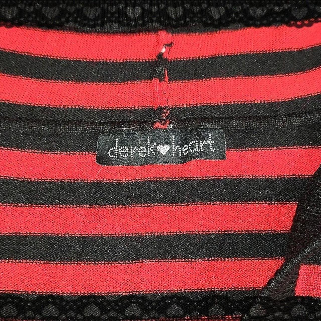 Super cute jersey style top by Derek Heart Red with - Depop