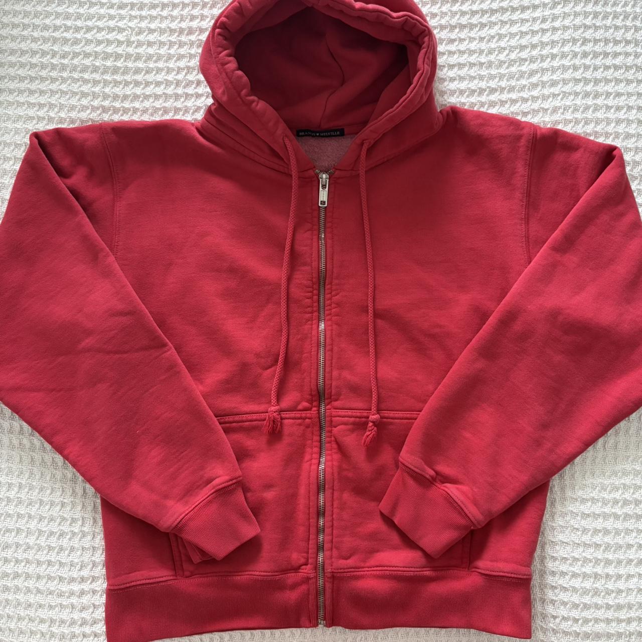 Red brandy-melville-jacket - Depop