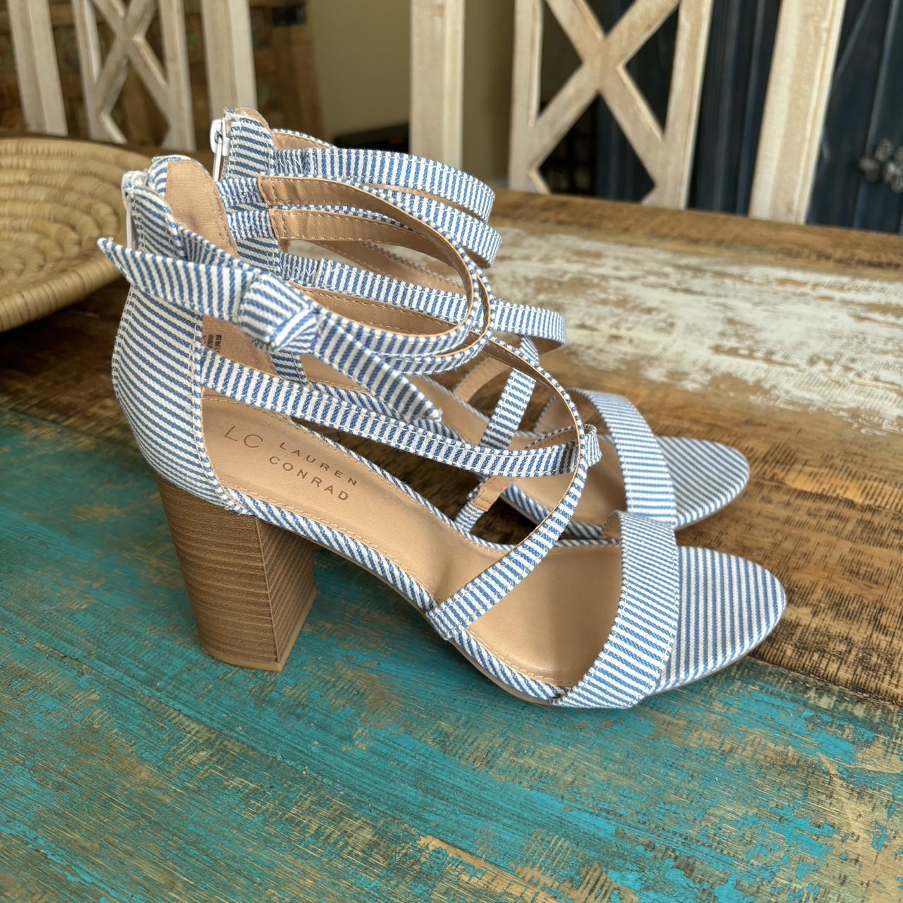 Lauren Conrad Blue White Striped Walnut Stripe. Depop