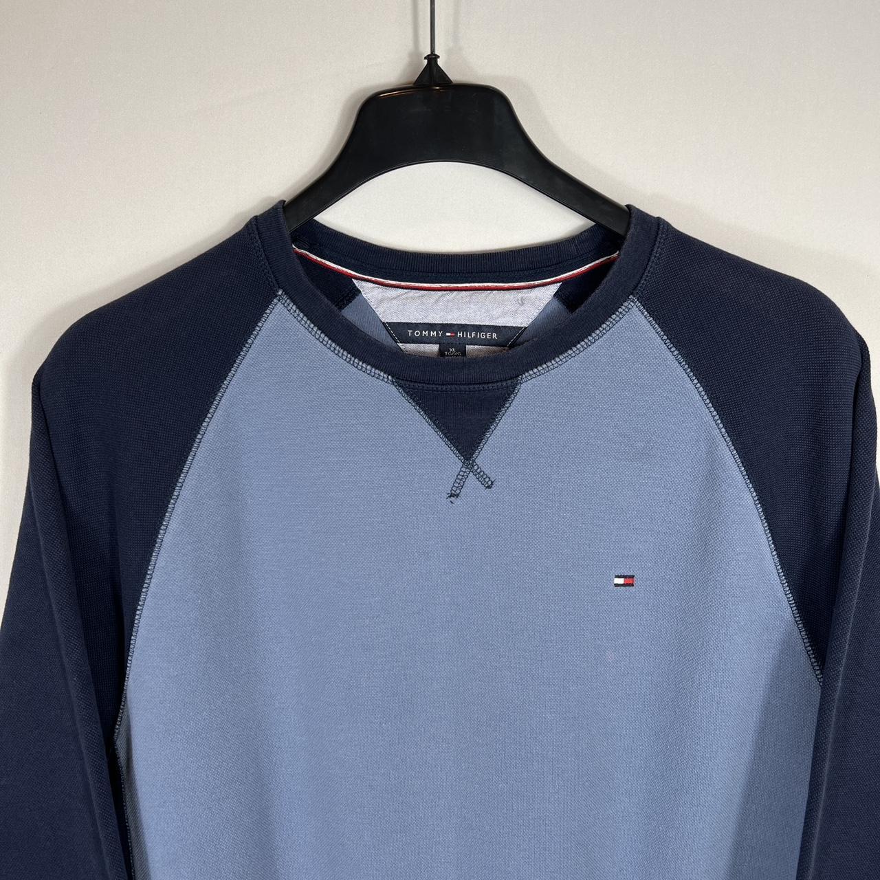 Tommy Hilfiger Men's Blue Jumper | Depop