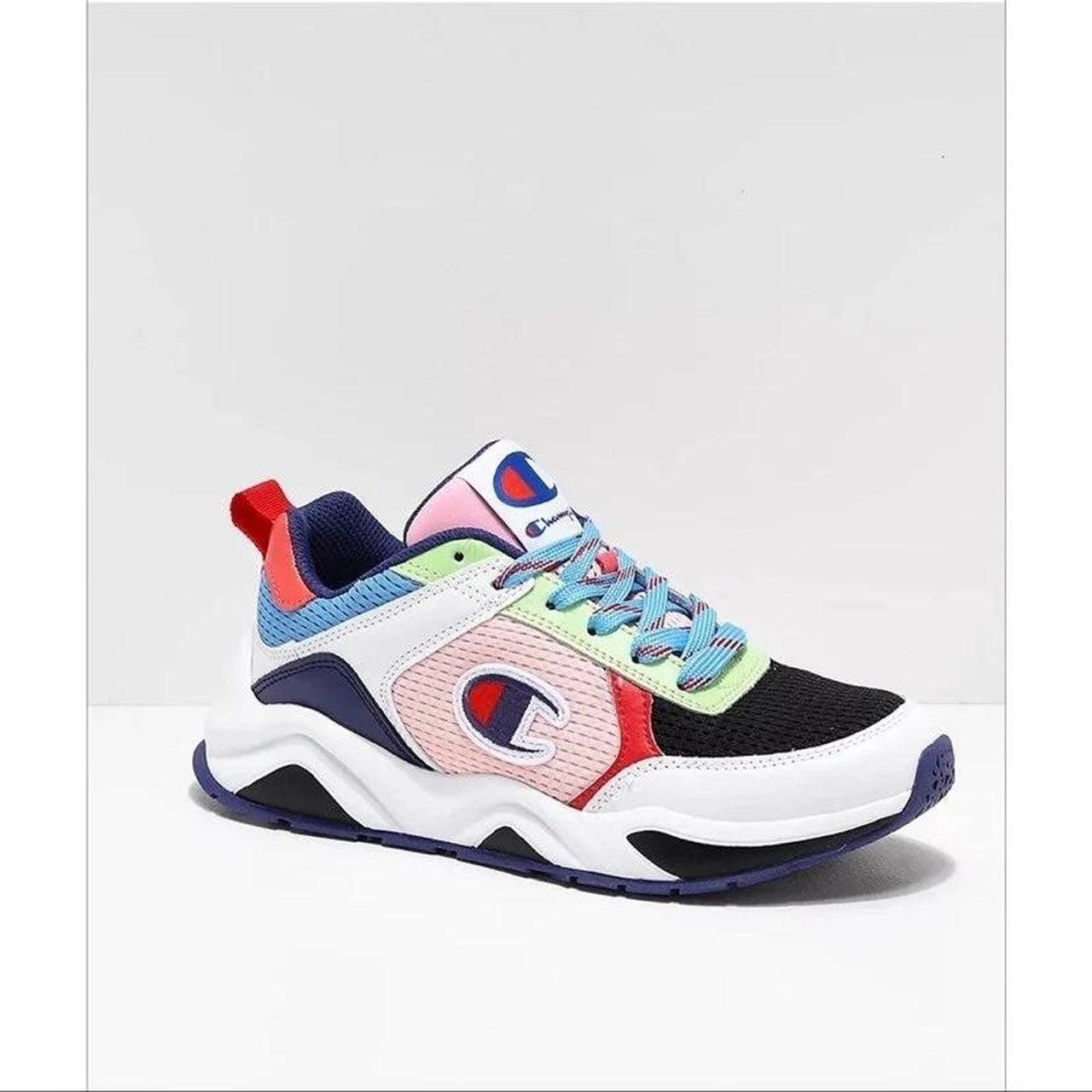 Champion 93 Eighteen SP Block White Multicolor Depop