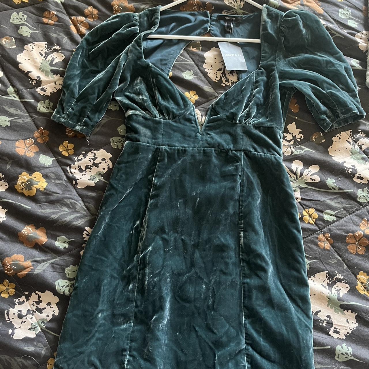 Forever 21 velvet wrap dress hotsell