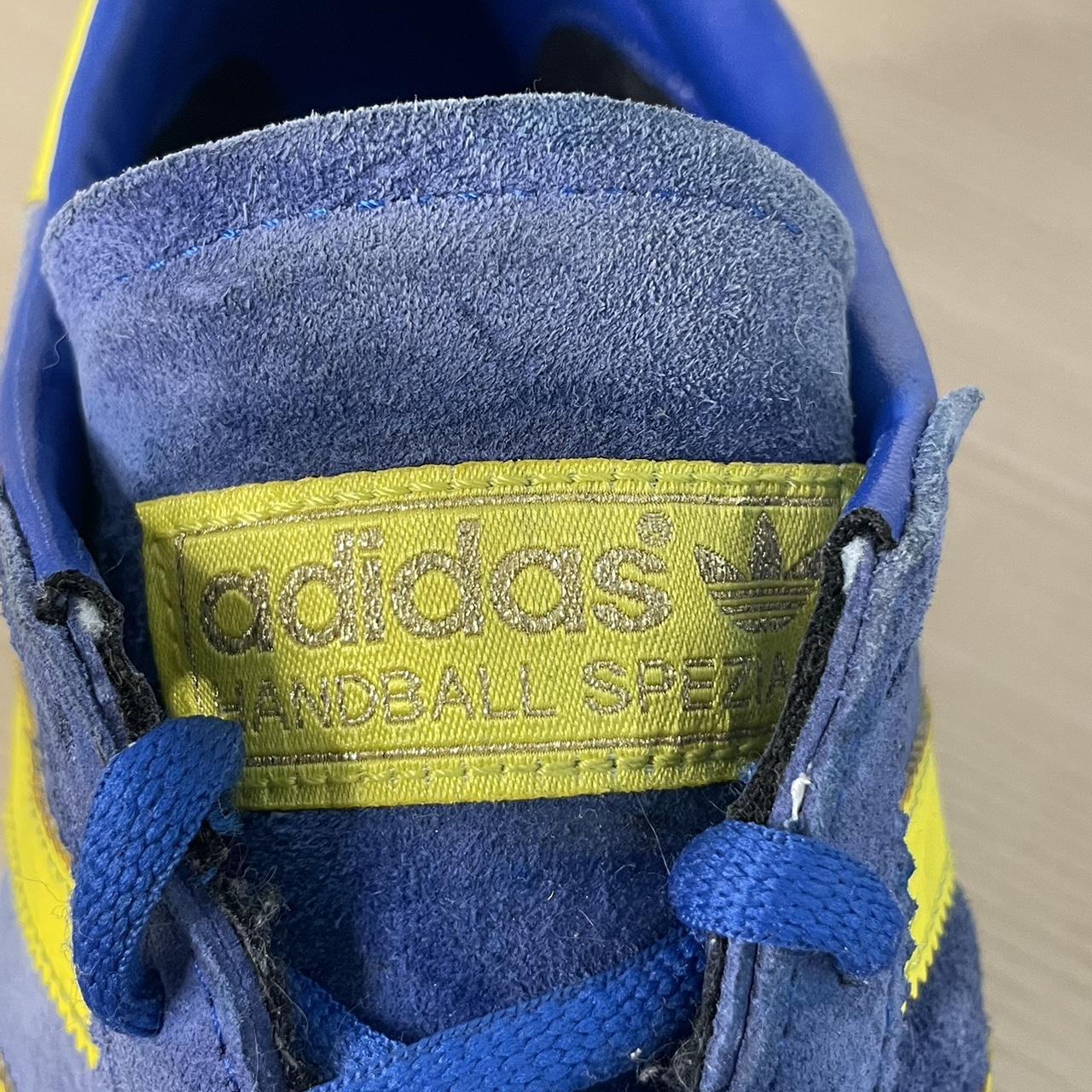 Adidas blue hot sale yellow trainers