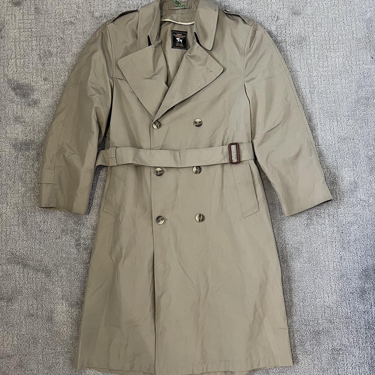 Hart Schaffner Marx Double Breasted Belted Trench