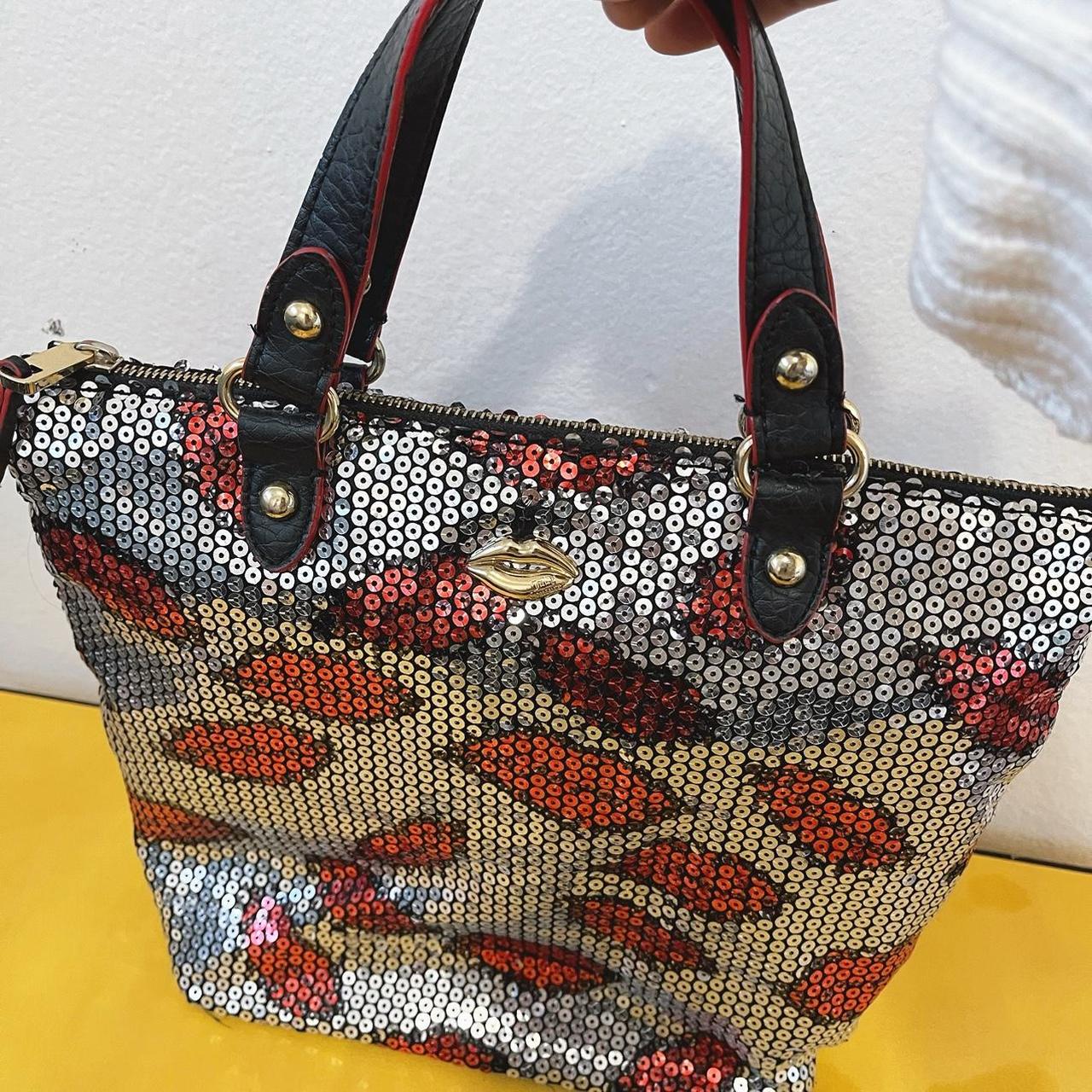 Sequin discount lips tote