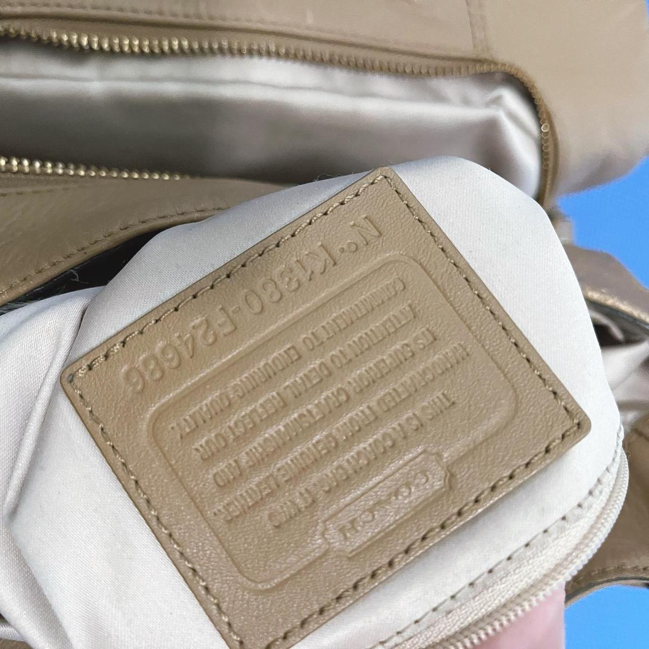 Coach Campbell F24686 Tan Gold Leather Hobo Depop