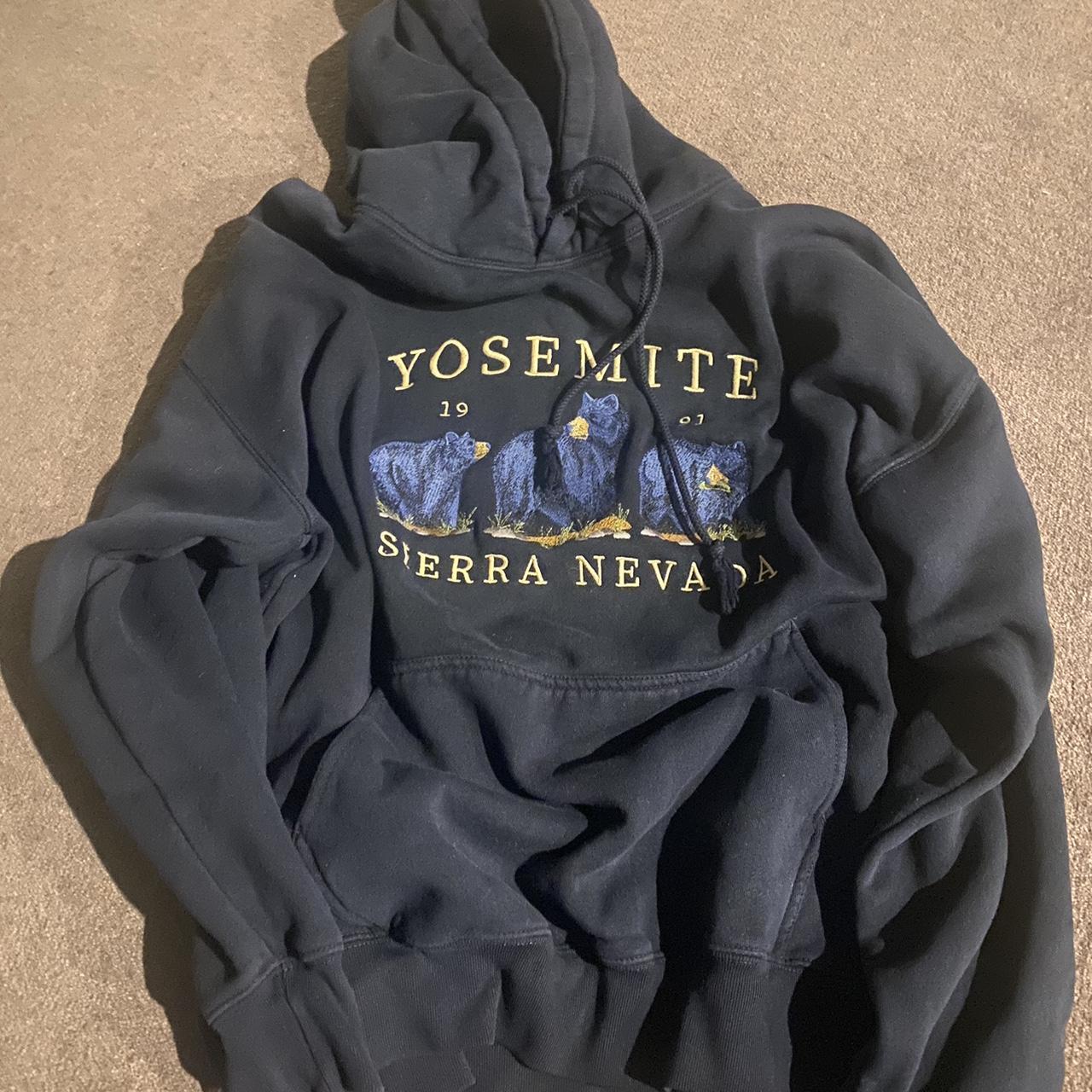 Brandy Melville Women's Navy Hoodie Depop