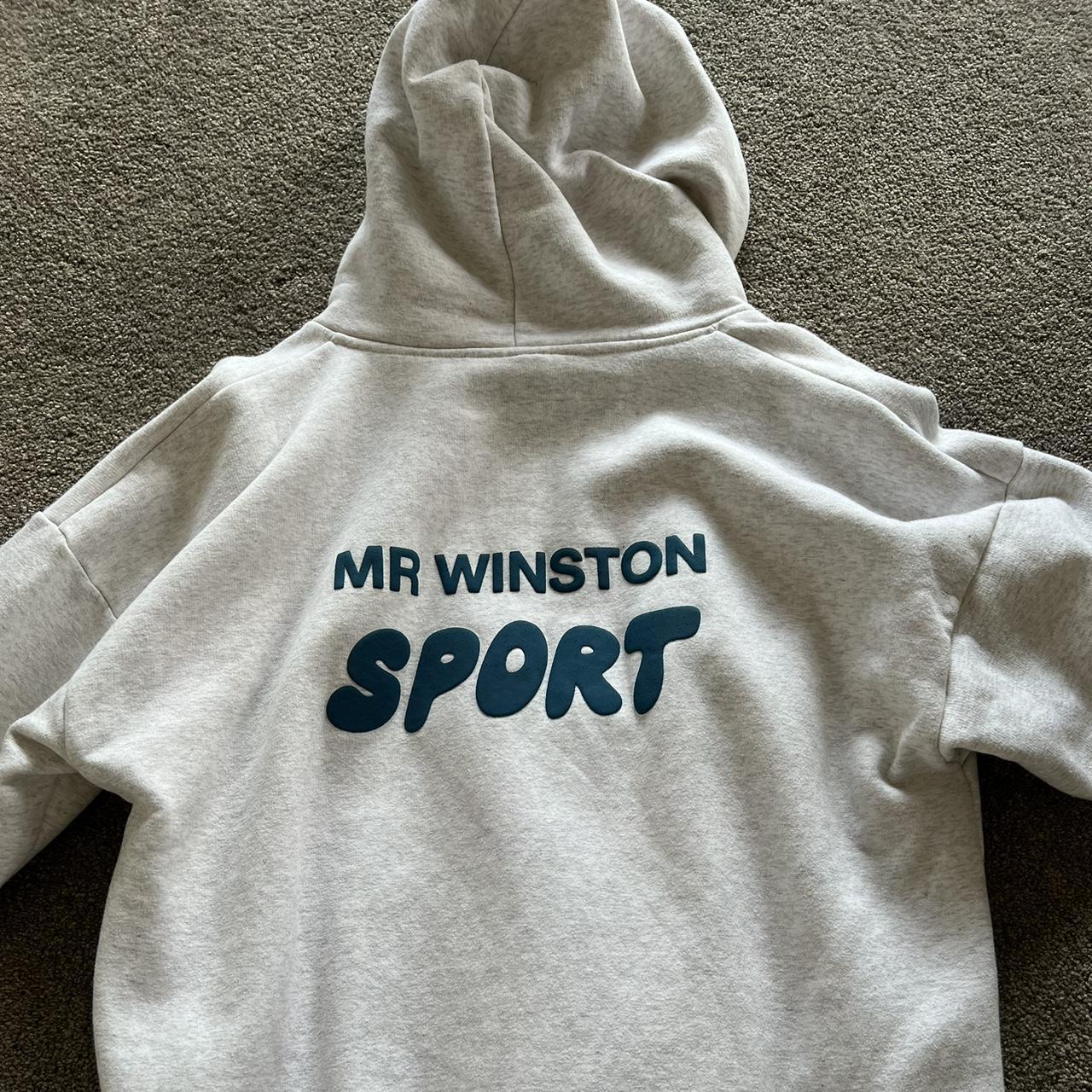 Mr Winston Women's Grey Hoodie Depop