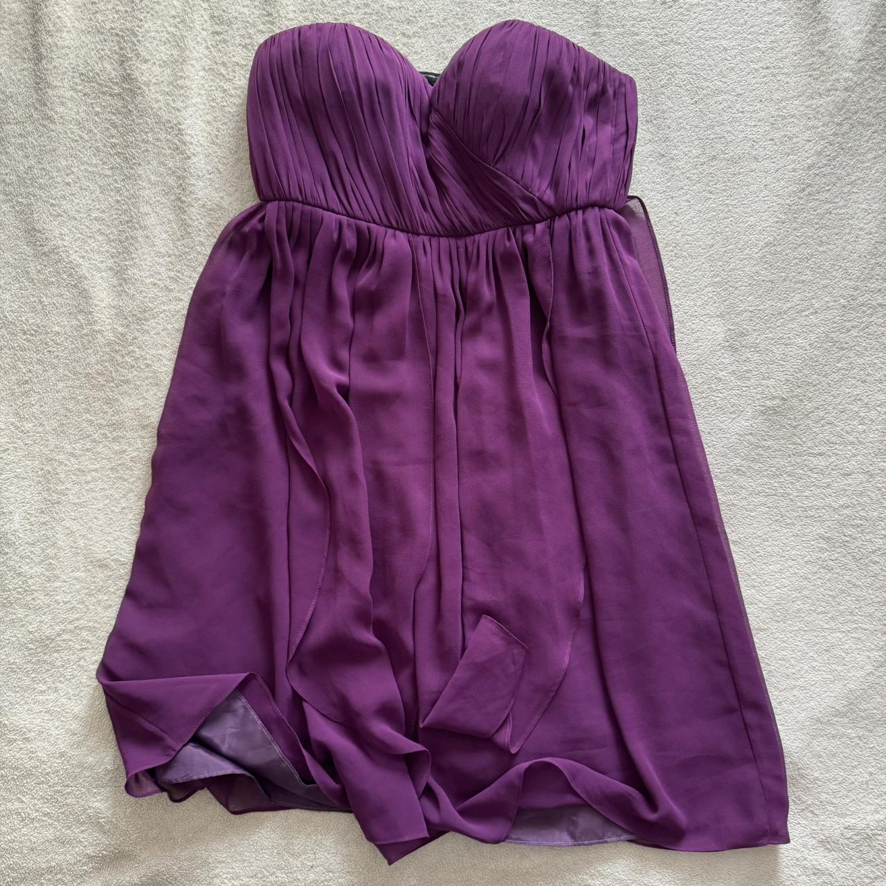 Donna Morgan Women s Purple strapless dress with a. Depop