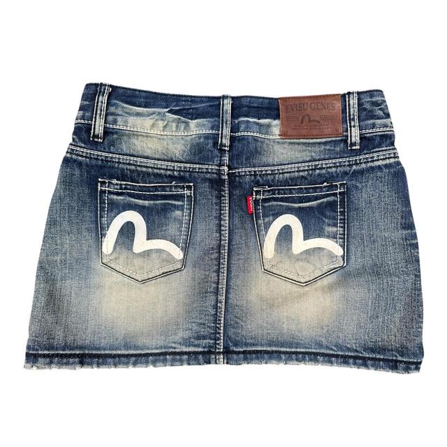希少　90’s Evisu Paris France vintage skirt Evisu skirt - Depop