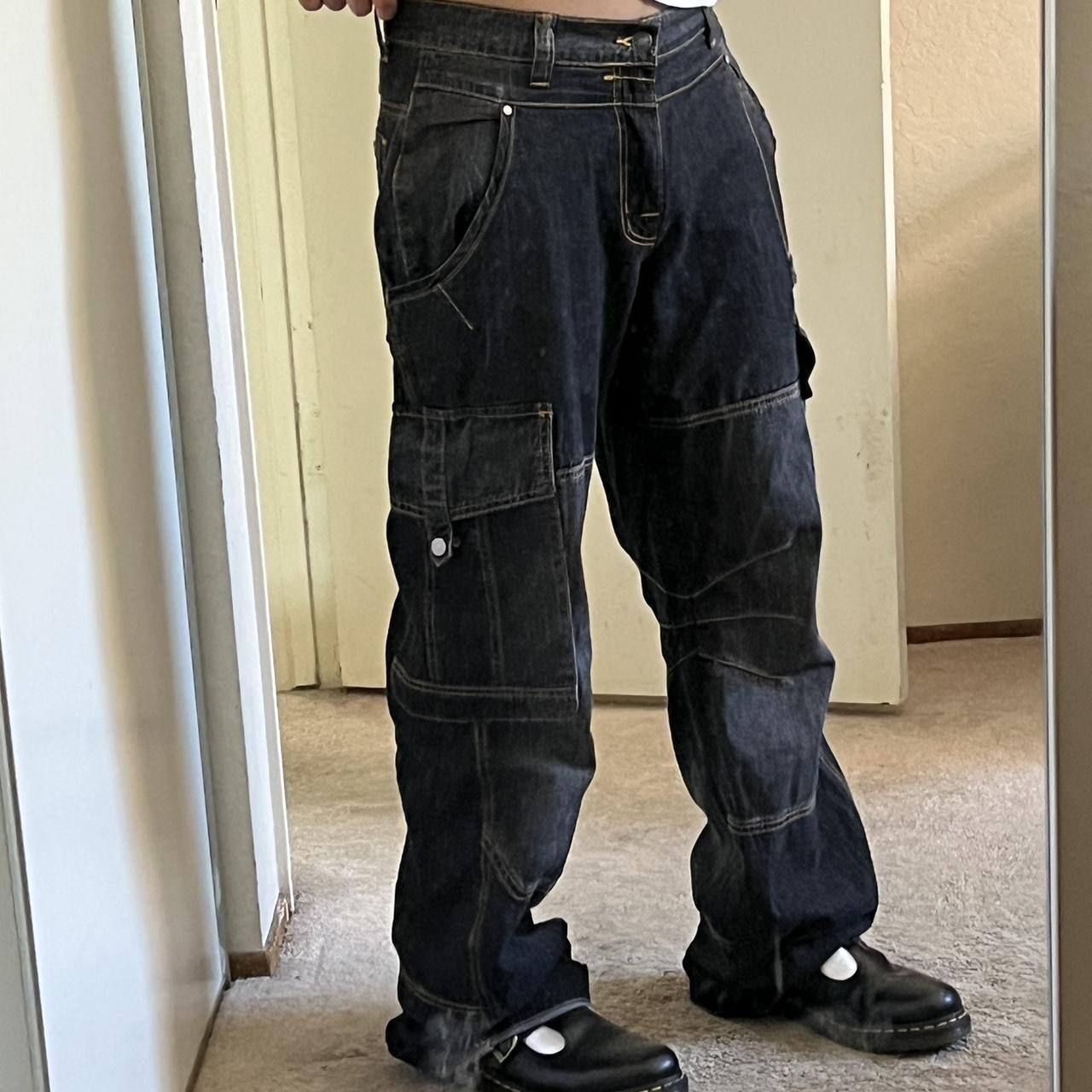 Jaded London Cargo Dark Wash Denim Jeans waist 30... Depop