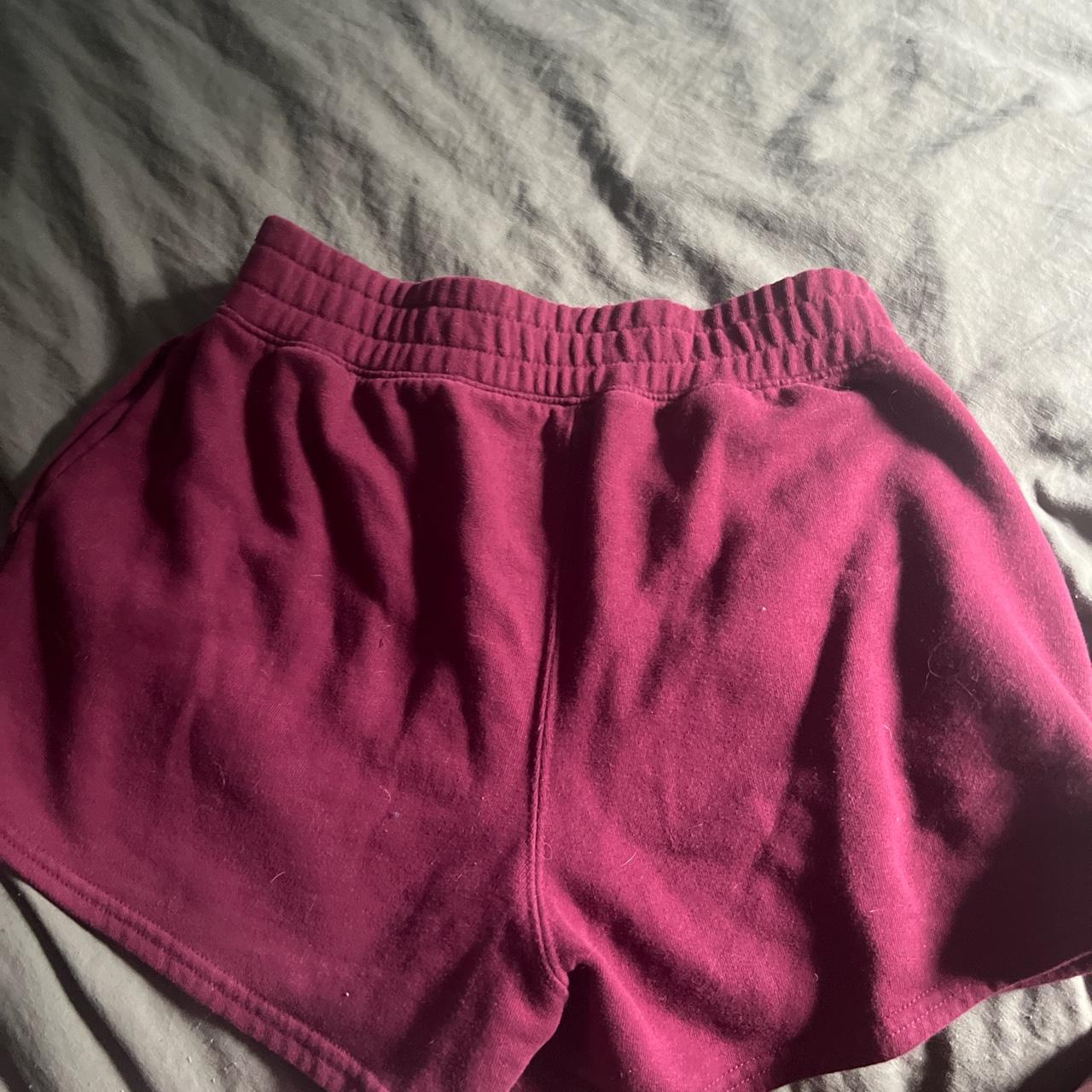 Medium maroon sweatshorts from Hollister Worn a few... - Depop