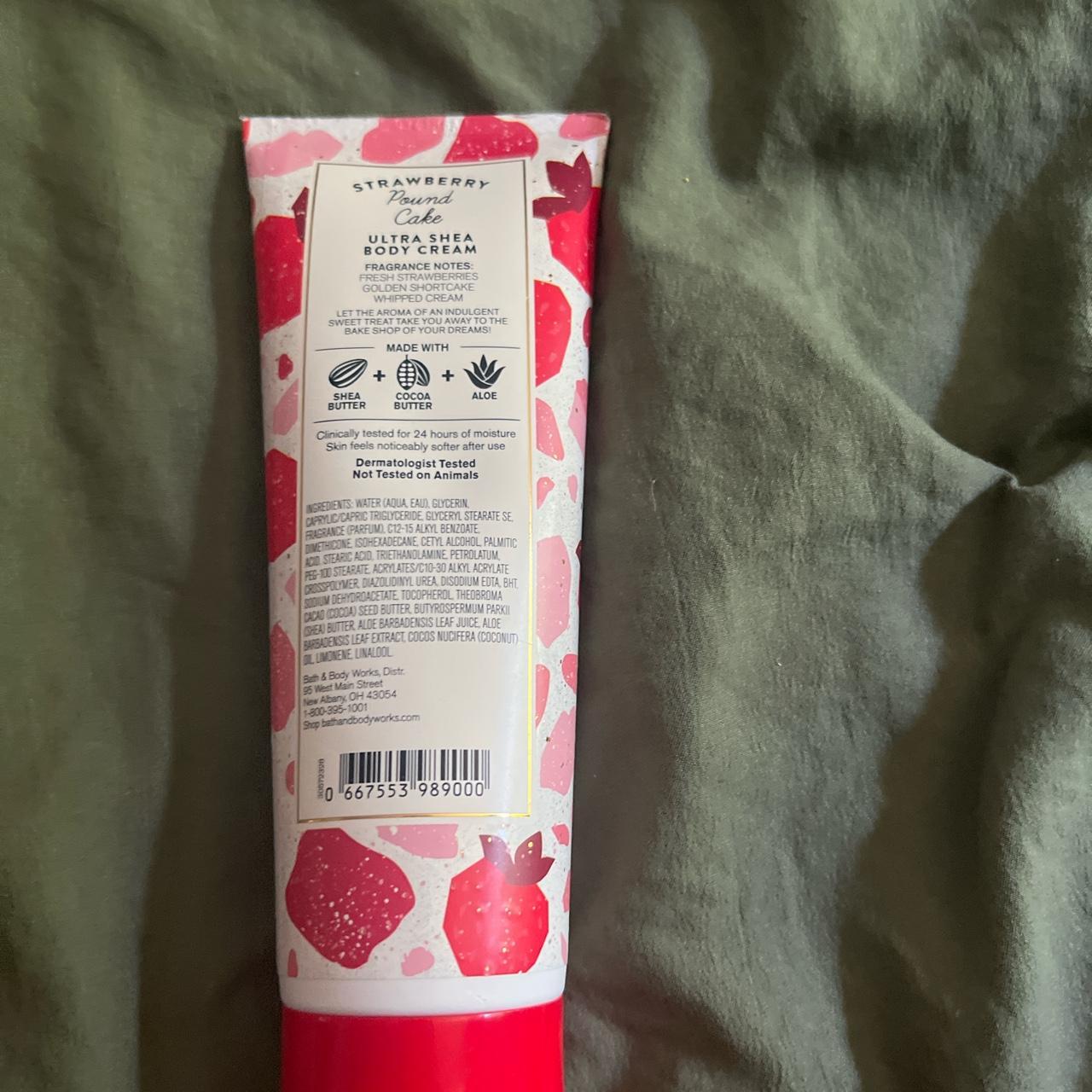 Strawberry pound cake body cream from bath and body... Depop