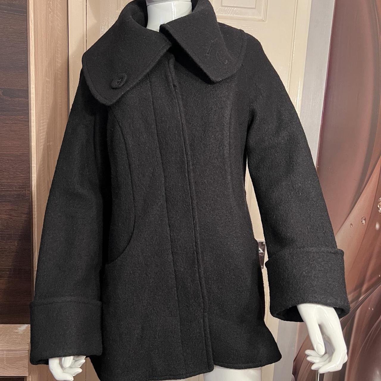 Monsoon Women's Black Coat Depop