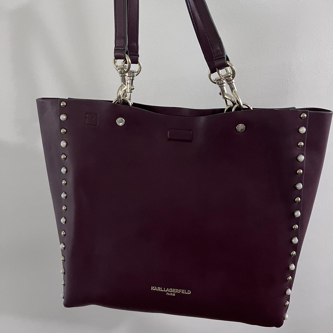 Karl lagerfeld burgundy online bag