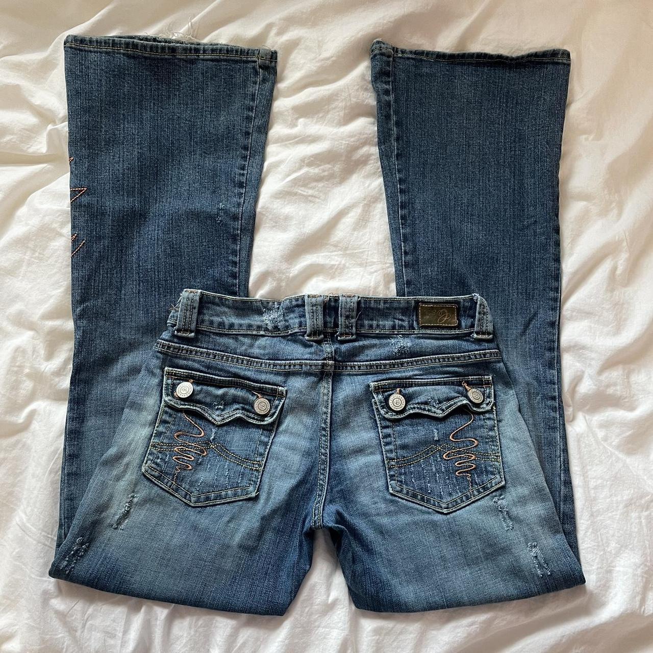 Y2k Low Rise Bling Flare Jeans Stunning Vintage Depop 0351