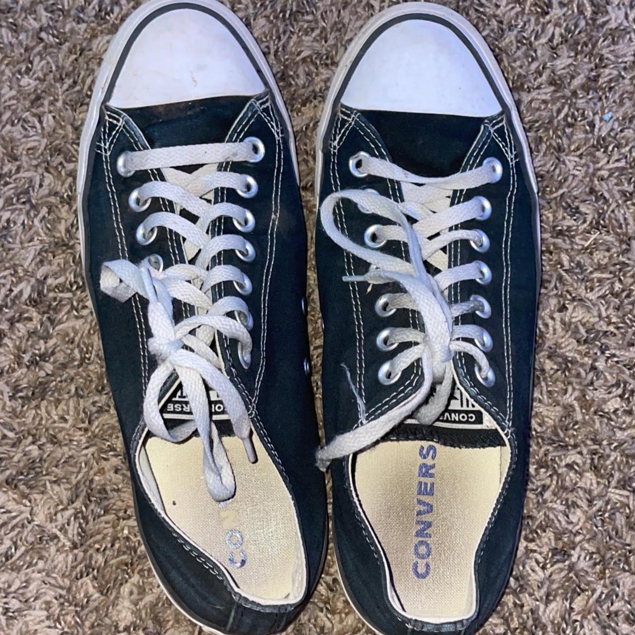 Black low converse all stars Women’s 11- Men’s 9 - Depop