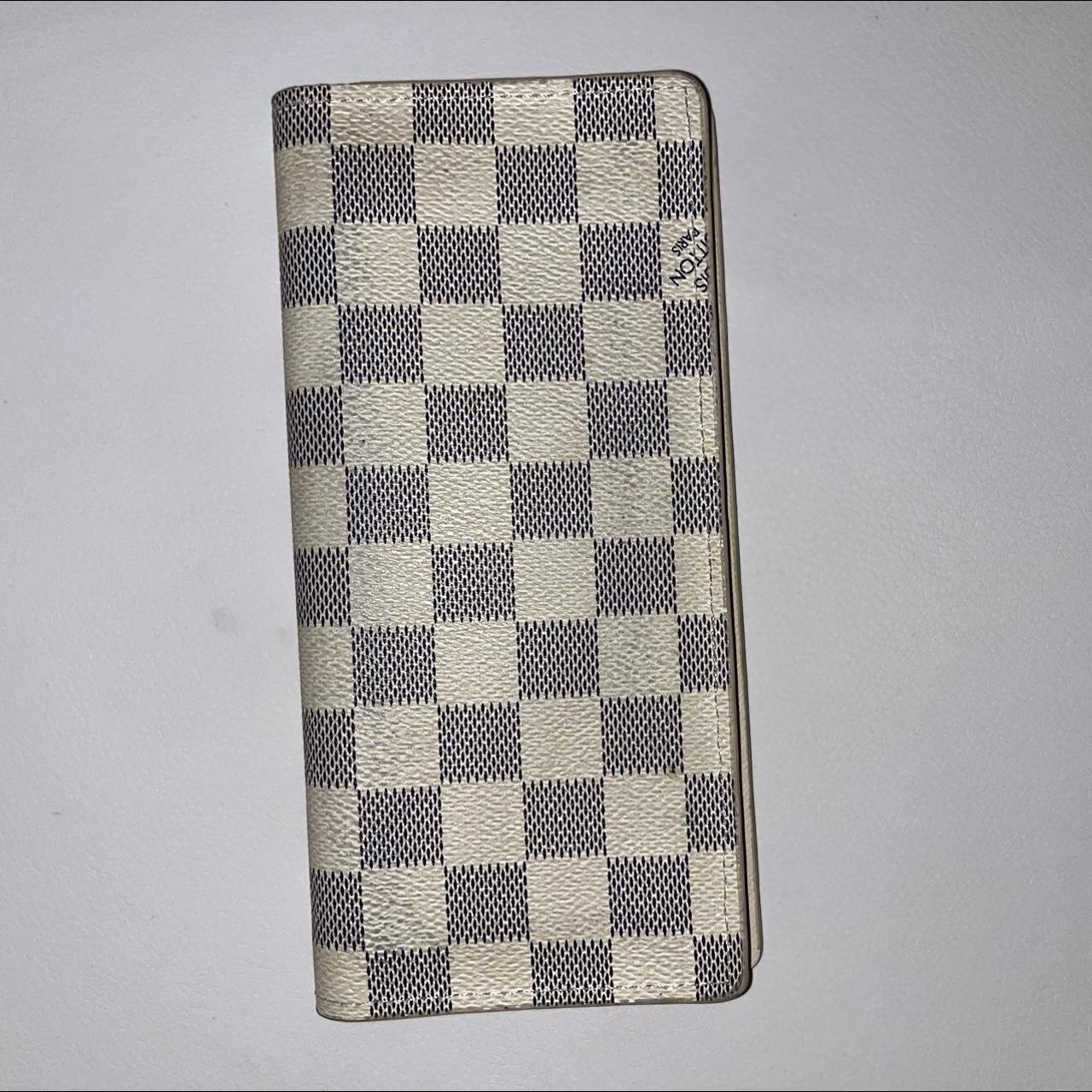 White checkered LV wallet - Depop
