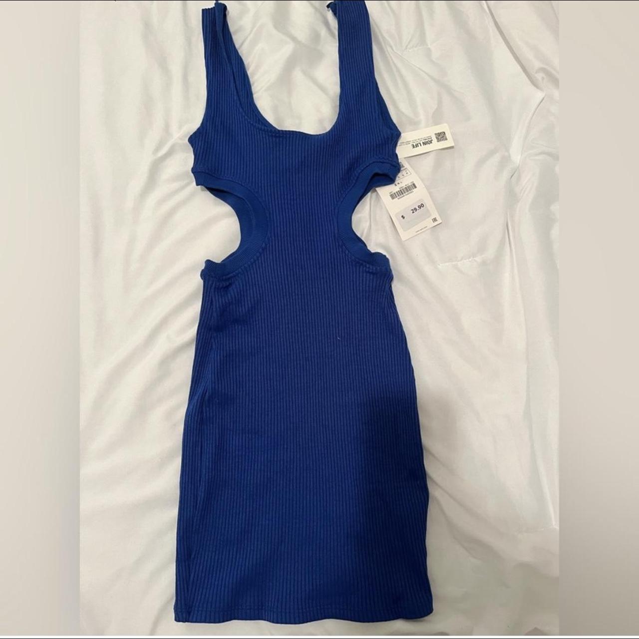 Zara blue cut dress Never worn - Depop