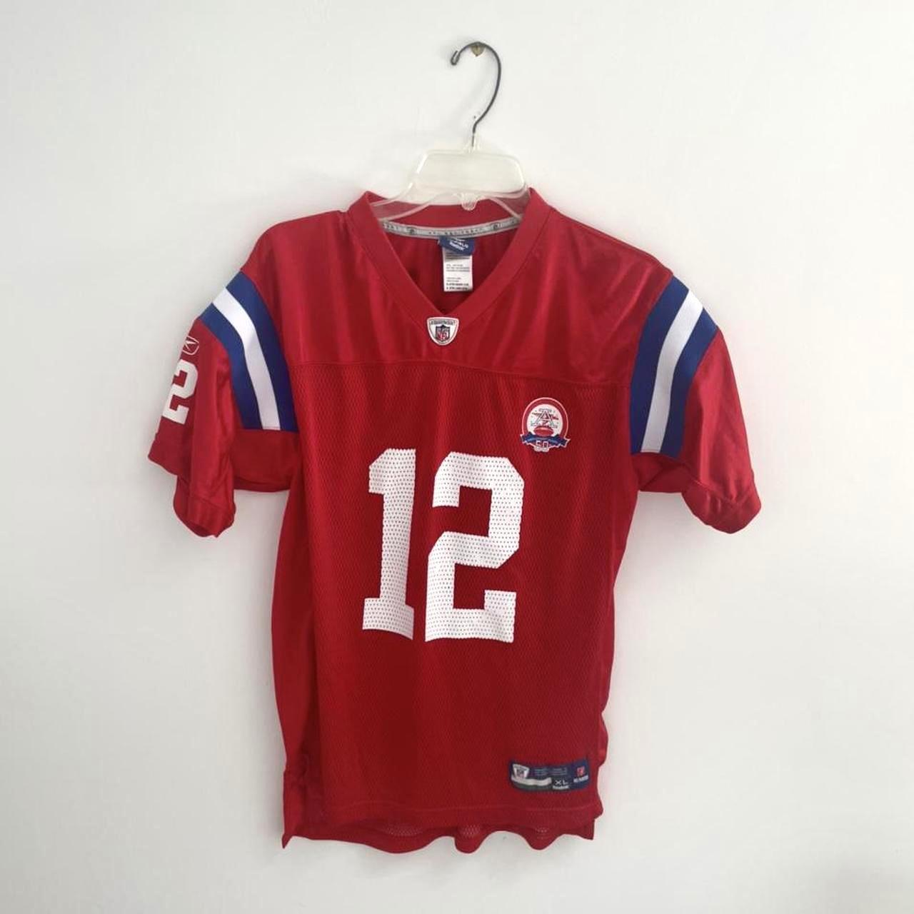 red tom brady patriots jersey