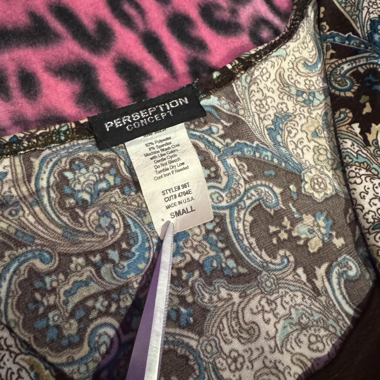 Brown Blue & White Perception Concept Layered... | Depop