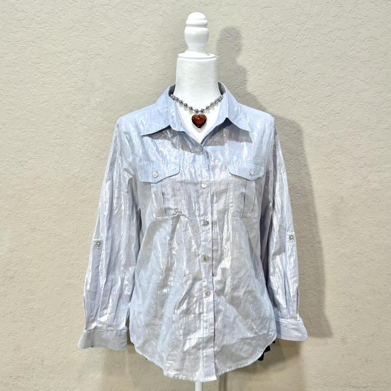 Ruby Rd. Women's Shirt - Silver - M – Silver Ruby… - image 2