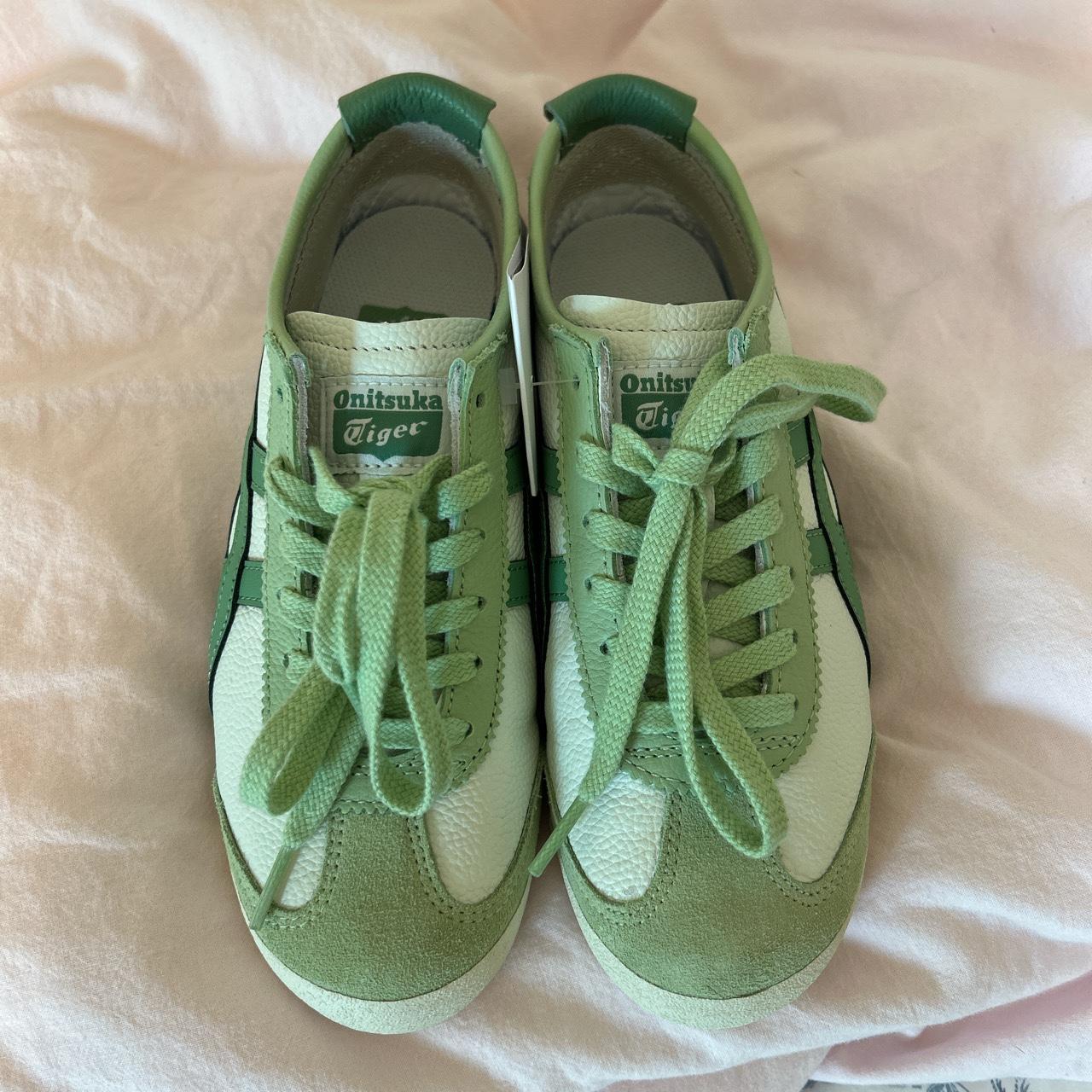 DEPOP PAYMENT ONLY. ONITSUKA GREEN SHOES SO CUTEEEE... - Depop